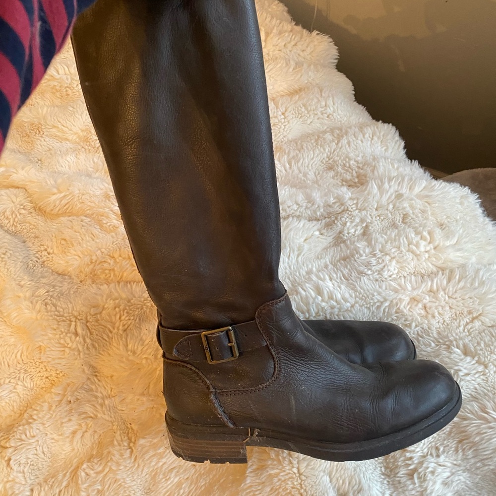 Ugg brownLeather Knee-High Boots